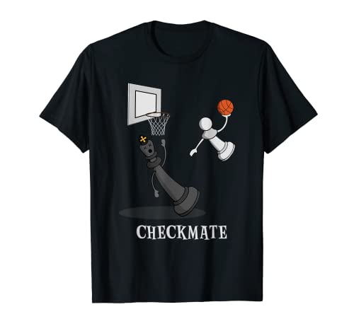 Divertido Checkmate de ajedrez juego de baloncesto mesa King Peón pieza Camiseta