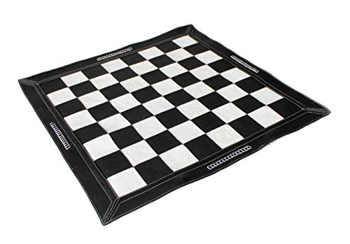StonKraft Ajedrez de Cuero Genuino de 19 'x 19' - Color Negro | acumulación de ajedrez | Torneo de ajedrez