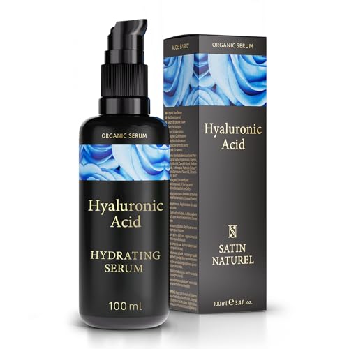 Serum Facial Acido Hialuronico Orgánico 100ml - Hidratante, Antiarrugas, Antimanchas Vegano - Piel, Cara y Contorno de Ojos -...