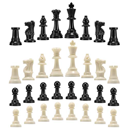 Yosoo Health Gear Piezas de ajedrez de 32 Piezas Solamente, Juego de Piezas de ajedrez Reemplazo de Piezas de ajedrez, Piezas de...
