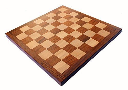 StonKraft Tablero de Juego de ajedrez de Madera Coleccionable de 16 'x 16' sin Piezas - Piezas de ajedrez de Madera y latón apropiadas Piezas de ajedrez Disponibles por Separado por la Marca