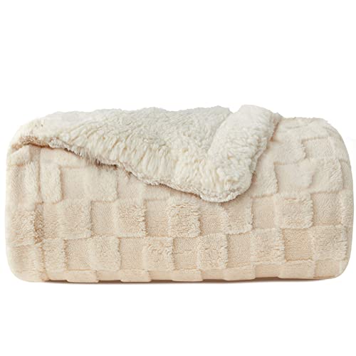 Manta mullida con textura suave de ensueño extra cálida para invierno, ideal como manta de sofá y manta de cama, buenos regalos...