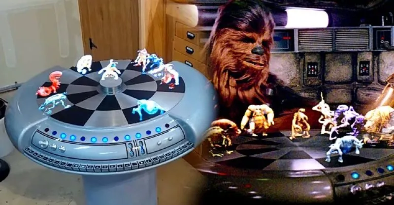 El Holojedrez de Star Wars Recreado en la Vida Real Mediante Hologramas-