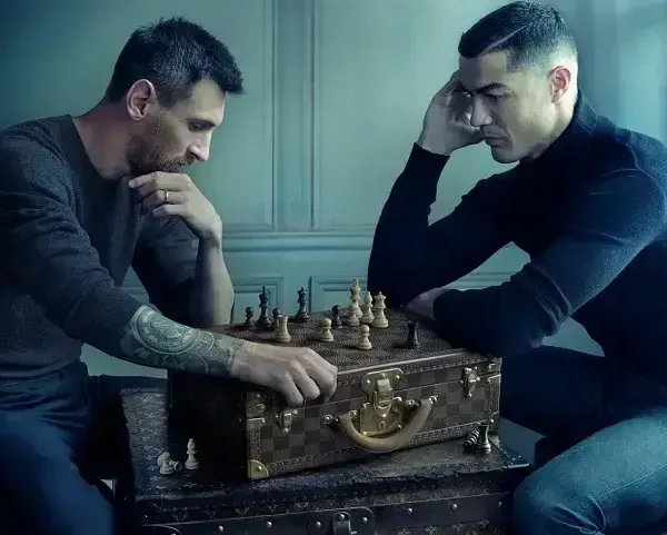 Messi y Ronaldo se enfrentan al ajedrez en un anuncio de Louis Vuitton