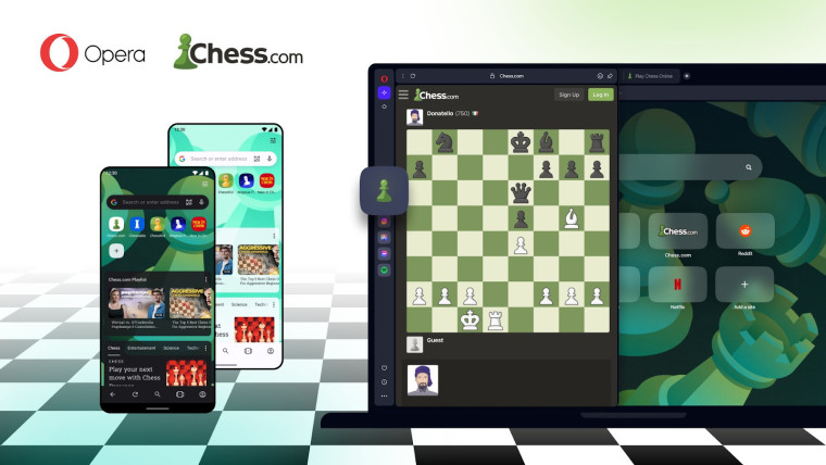 Opera lanza un nuevo navegador de ajedrez personalizado