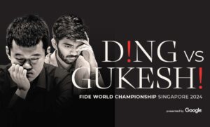 Imagen ilustrativa sobre enfrentamiento en singapur ding liren vs gukesh en ajedrez
