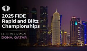 Ilustración de los campeonatos fide de r?pidas y blitz 2025 se celebrar?n en doha, qa ajedrez
