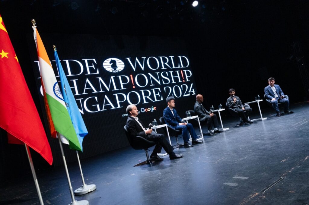 Imagen ilustrativa sobre campeonato mundial fide 2024 conferencia de prensa inaugural en ajedrez