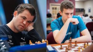 Ilustración de magnus carlsen respalda una recaudación de fondos de 4 millones de dól ajedrez