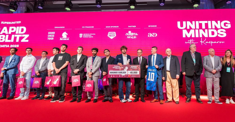 Magnus Carlsen gana el GCT SuperUnited Rapid & Blitz Croacia