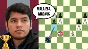 Miniatura del video: CRACK PERUANO DERROTA AL #1 DEL MUNDO, Y ES CAMPEÓN: Martínez vs Carlsen (Late Titled Tuesday 2024)