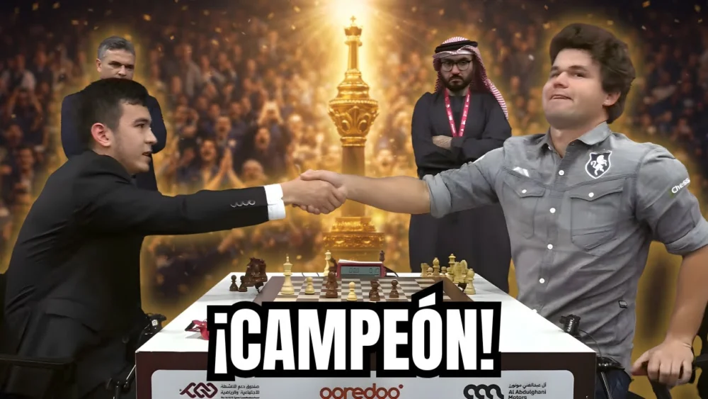 Miniatura del video: ¡CAMPEÓN MUNDIAL TRAS UNA FINAL DE INFARTO! 👑: Abdusattorov vs Carlsen (Mundial Blitz 2025)