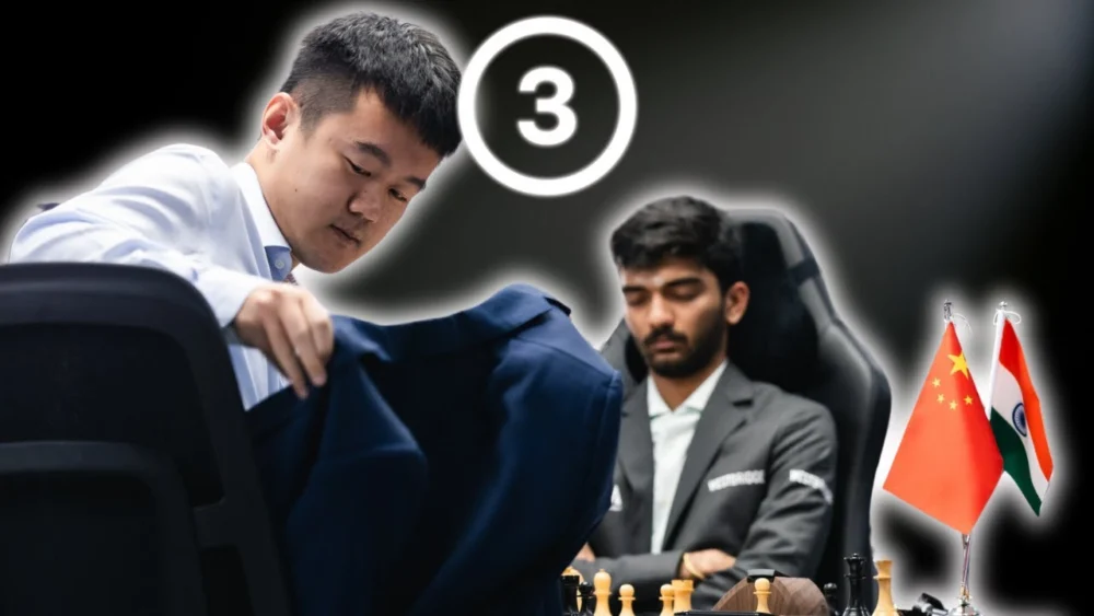 Miniatura del video: Gukesh vs Ding | Campeonato Mundial de Ajedrez 2024 | Partida 3