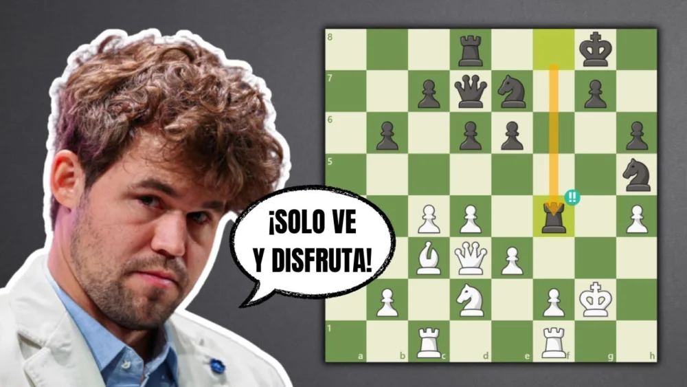 Miniatura del video: ¡Carlsen SACRIFICA la TORRE y logra el JAQUE MATE! 💣