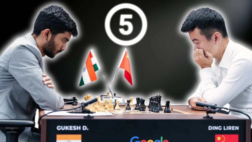 Miniatura del video: Gukesh vs Ding | Campeonato Mundial de Ajedrez 2024 | Partida 5