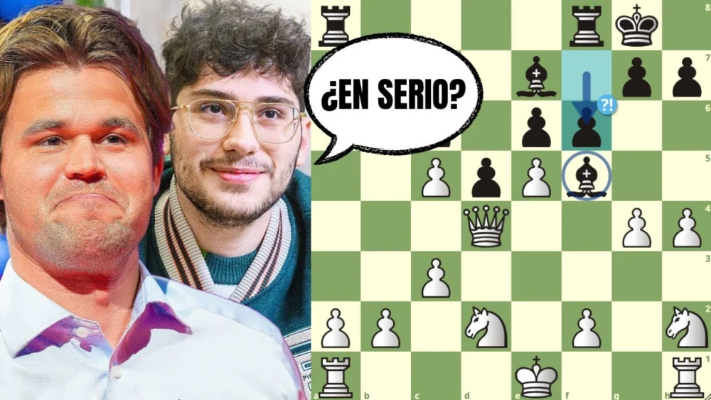 Miniatura del video: ¡UN SACRIFICIO DE PIEZA DUDOSO! 😵: Firouzja vs Carlsen (Julius Baer Generation Cup 2024)