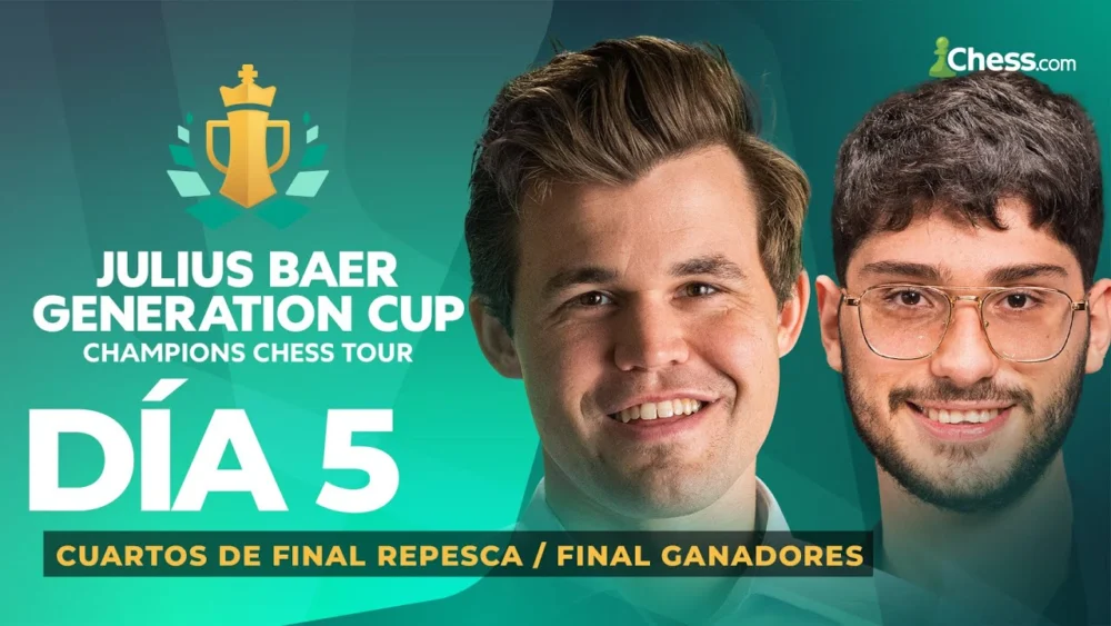 Miniatura del video: ¿Se Tomará Firouzja LA REVANCHA Contra Carlsen? | Día 5 | Julius Baer Generation Cup (CCT)