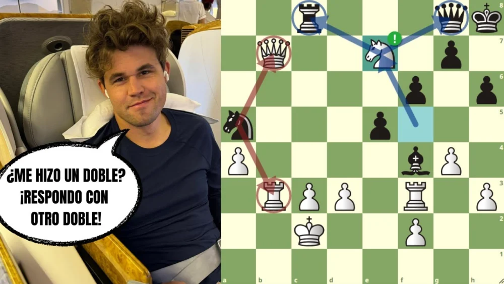 Miniatura del video: ¡EMOCIONANTE BATALLA DE IDA Y VUELTA! 🙀: Carlsen vs Le (Julius Baer Generation Cup 2024)