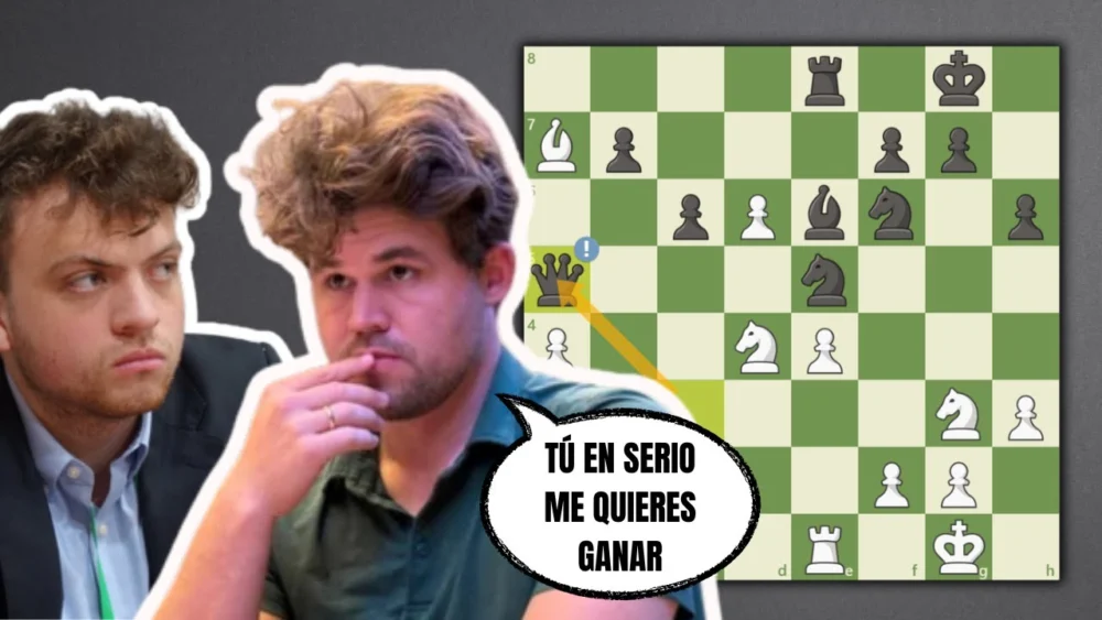 Miniatura del video: ¡SACRIFICA la DAMA para SER CAMPEÓN! 💥 (¿funciona?): Niemann vs Carlsen (Early Titled Tuesday 2025)
