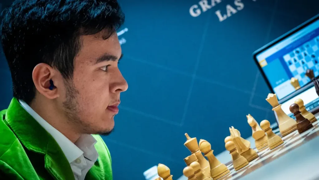 Ilustración de nodirbek abdusattorov asegura el último puesto en el campeonato mundia ajedrez