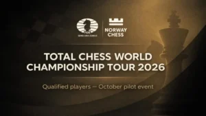 Ilustración de dieciséis jugadores obtienen el derecho a competir en el evento piloto ajedrez