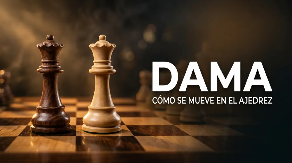 Cómo se mueve la dama en ajedrez - Movimientos, captura y valor