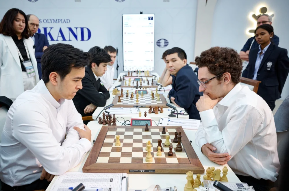Jugadores de Ajedrez 43 Olympiad Day 9: Uzbekistan takes a giant step towards gold