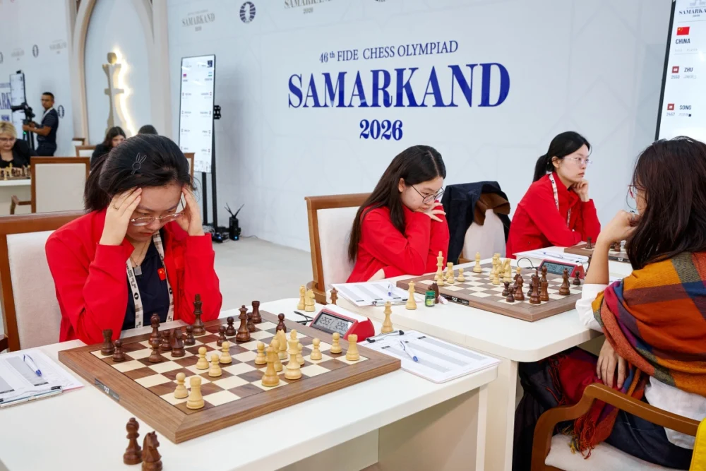 El final soñado de Uzbekistán: oro olímpico en Samarcanda 2 Equipo femenino de China campeón olímpico de ajedrez en Samarcanda