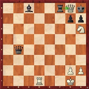 Atracción de torre en combinación de mate en ajedrez