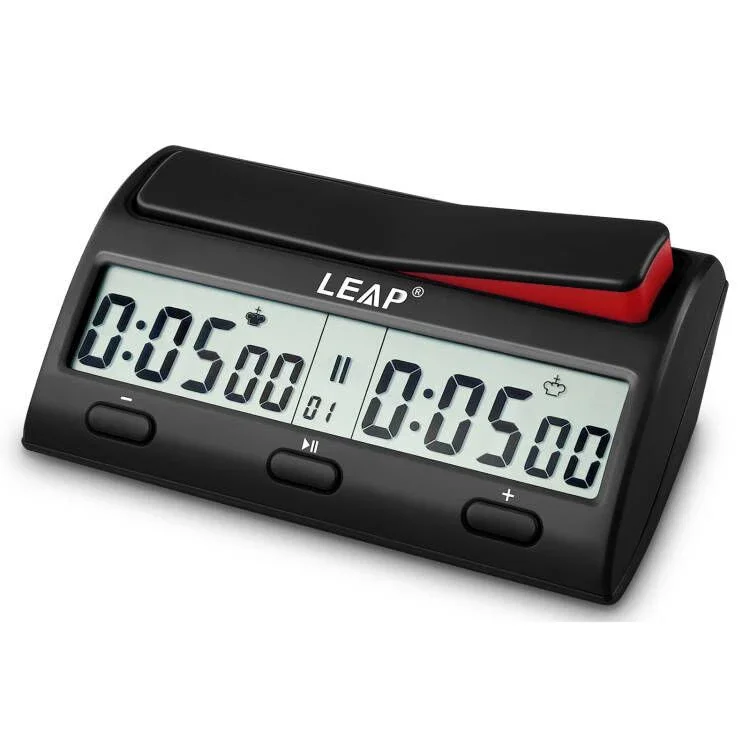 Reloj de Ajedrez Digital Profesional LEAP PQ9912, Temporizador de Cuenta Regresiva, Multifuncional, Práctico, para Competencias y Juegos