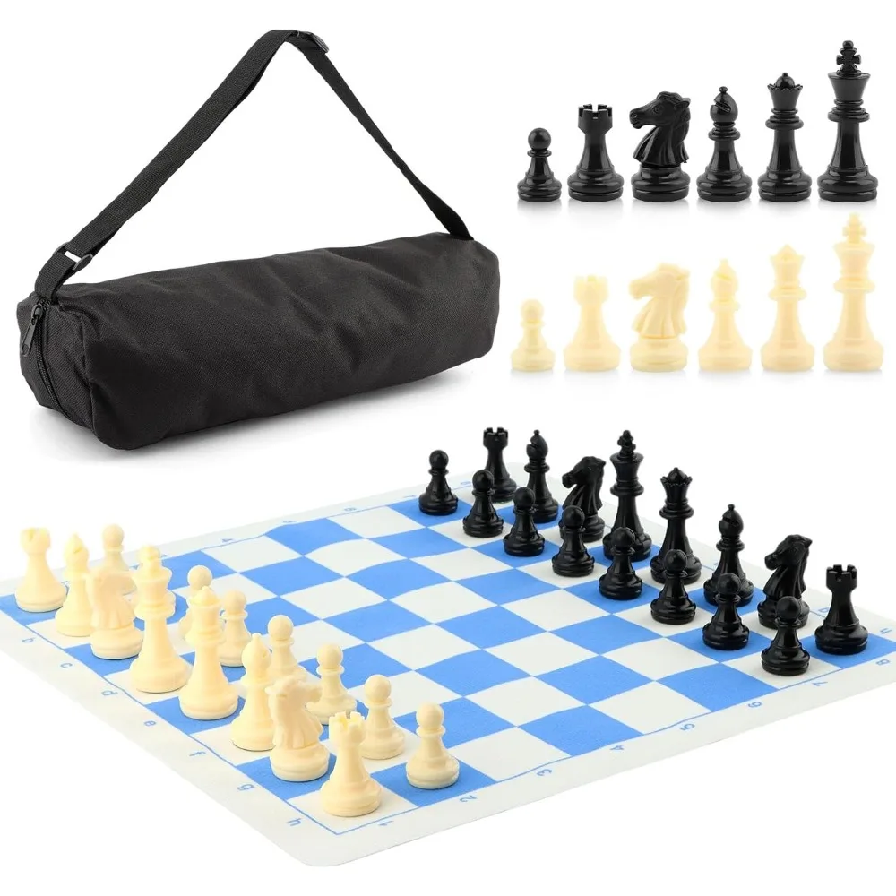 Set de Ajedrez de Estudio Posicional y Torneo Staunton con Bolsa