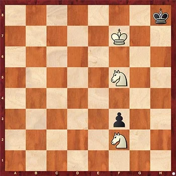 Mate con dos caballos en ajedrez - Ejercicio 1 Mate con dos caballos en ajedrez - Ejercicio 1