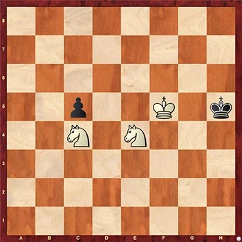 Mate con dos caballos en ajedrez - Ejercicio 3 Mate con dos caballos en ajedrez - Ejercicio 3