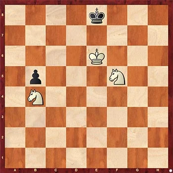 Mate con dos caballos en ajedrez - Ejercicio 4 Mate con dos caballos en ajedrez - Ejercicio 4