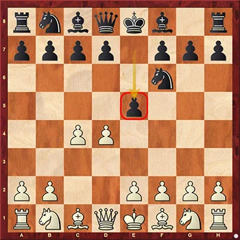 Mate de la coz en el Gambito Budapest con caballo en d3