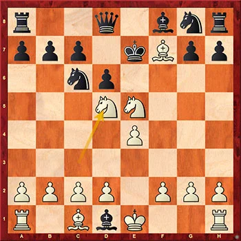 Mate de Légal con sacrificio de dama y remate de caballo