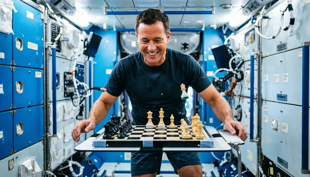 Partida de ajedrez en el espacio: 1 duelo histórico