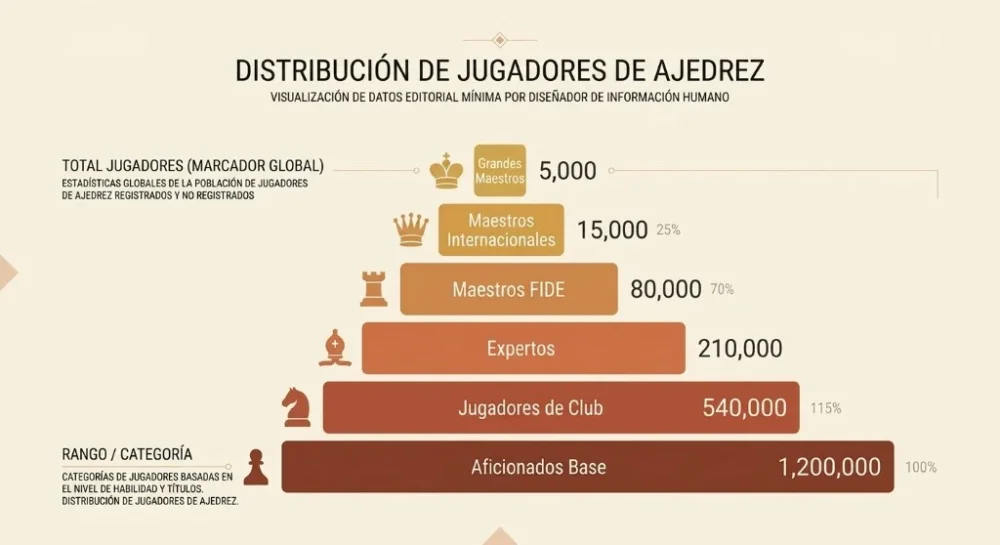 Pirámide del ajedrez y niveles de maestría
