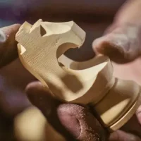 Ilustración de cómo se fabrican los juegos de ajedrez de madera para campeonatos ajedrez