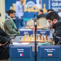 Ilustración de fide grand swiss 2025, día 3 maghsoodloo y vaishali emergen como líder ajedrez