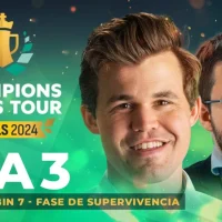 Miniatura del video: Carlsen lidera, ¿pero podrá clasificar? Lazavik y Firouzja al acecho | Champions Chess Tour Finales