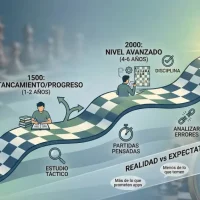Imagen ilustrativa sobre cu?nto tiempo se tarda en volverse bueno en ajedrez en ajedrez